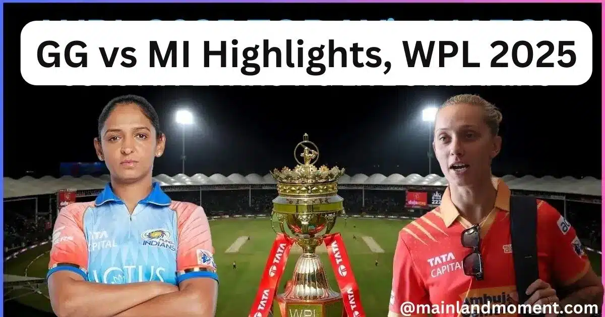 GG vs MI Highlights, WPL 2025