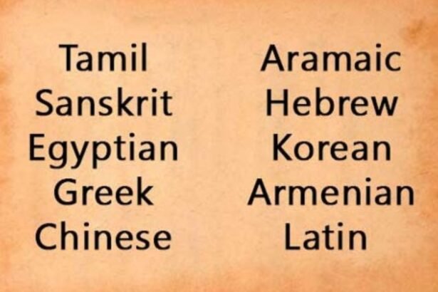 Top 5 oldest language of world